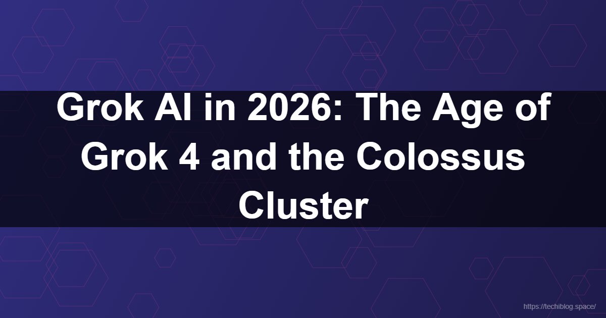 Grok AI in 2026: The Age of Grok 4 and the Colossus Cluster  - Grok AI 2026, Grok 4, xAI Colossus Supercomputer, Grok DeepSearch, Grok Imagine, real-time AI analysis, Grok 4 Mini, multimodal AI, Elon Musk xAI, Grok API, Grok spicy mode, AI on X, NVIDIA H100 cluster, Grok video generation, truthful AI